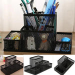 책상 홀더 정리함 금속 메시 스타일 연필 펜 홀더 수납함 가정용 수납 정리, 크기: 15.5x10.2x10cm, 책상 홀더
