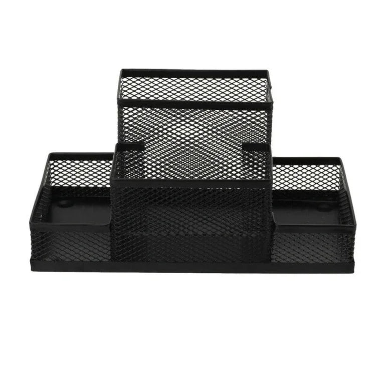 책상 홀더 정리함 금속 메시 스타일 연필 펜 홀더 수납함 가정용 수납 정리, 크기: 15.5x10.2x10cm, 책상 홀더