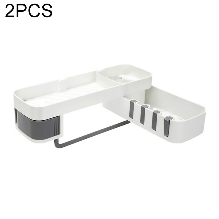 2개 세트 욕실 액세서리 샤워 선반 무봉제 회전 삼각대 무봉제 고정 수납 랙 주방 삼각대
