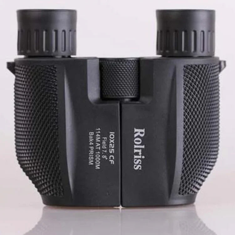 ROLISS 10X25 야외 스포츠 휴대용 방수 주머니 쌍안경 고배율 망원경, 10X25