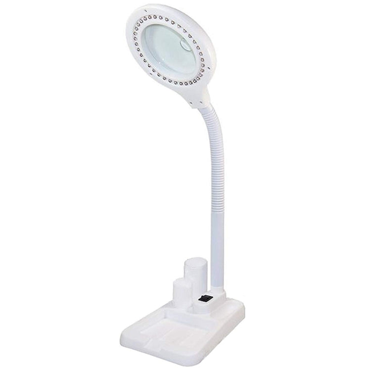 흰색 LED 데스크 램프 데스크탑 확대경 작업등, 미국 플러그, EU 플러그, 영국 플러그