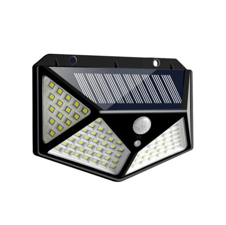 100 LED 야외 파티오 태양광 유도 벽등 조절 가능한 발코니 정원 조명 소형 가로등, 1개 100 LED, 2개 100 LED