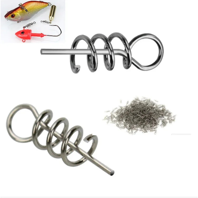 20 in 1 루어 액세서리 스프링 핀 잠금 핀용 소프트 베이트, 3.5CM 50개