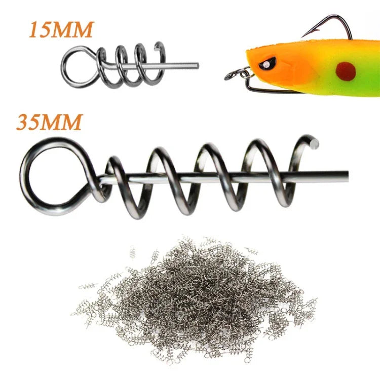 20 in 1 루어 액세서리 스프링 핀 잠금 핀용 소프트 베이트, 3.5CM 50개