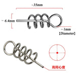 20 in 1 루어 액세서리 스프링 핀 잠금 핀용 소프트 베이트, 3.5CM 50개