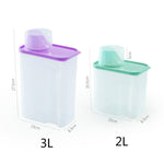 가정용 플라스틱 투명 세탁 세제 보관함 저장 용기, 2L, 3L
