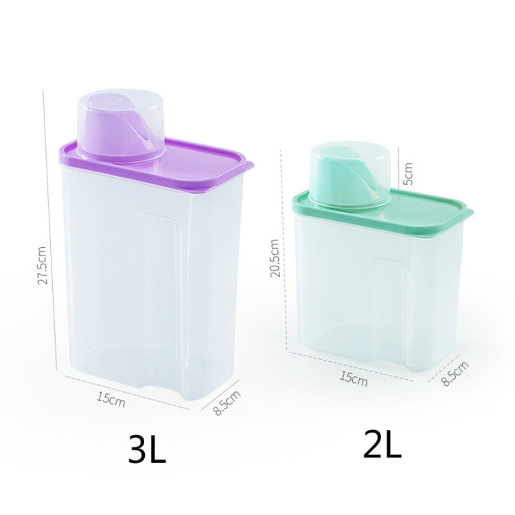 가정용 플라스틱 투명 세탁 세제 보관함 저장 용기, 2L, 3L