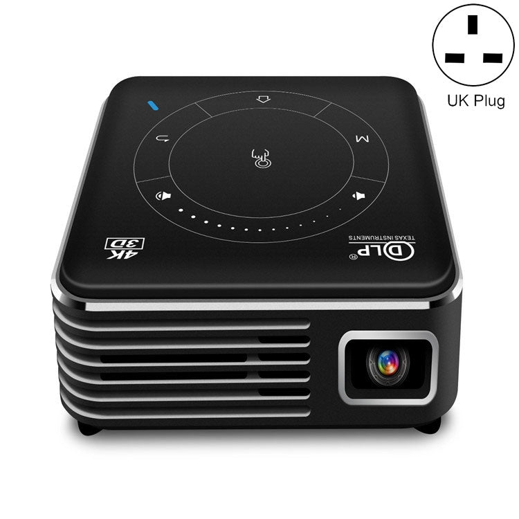 P11 4K HD DLP 미니 3D 프로젝터 4G + 32G 스마트 마이크로 편리한 프로젝터, 영국 플러그, 호주 플러그