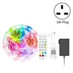 블루투스 수트 스마트 음악 사운드 제어 조명 스트립 방수 5050 RGB 다채로운 분위기 LED 조명 스트립 24키 리모컨 포함, 5M 150 LED, 5M 300 LED, 10M 300 LED, 10M 600 LED, 15M 450 LED, 20M 360 LED, 30M 540 LED