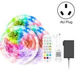 블루투스 수트 스마트 음악 사운드 제어 조명 스트립 방수 5050 RGB 다채로운 분위기 LED 조명 스트립 24키 리모컨 포함, 5M 150 LED, 5M 300 LED, 10M 300 LED, 10M 600 LED, 15M 450 LED, 20M 360 LED, 30M 540 LED