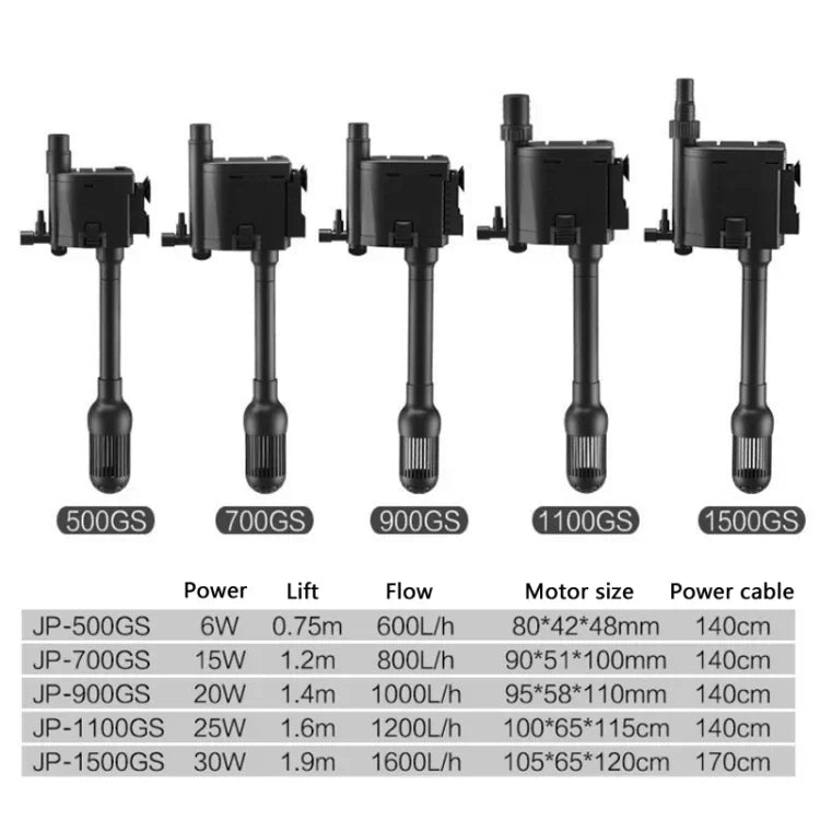 다기능 어항 필터 산소 공급 무소음 펌프, CN 플러그, JP-500GS, JP-700GS, JP-900GS, JP-1100GS, JP-1500GS