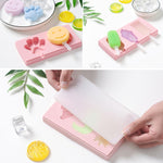 실리콘 만화 수제 DIY 아이스크림 막대 몰드 뚜껑 포함, 색상 무작위 배송, 과일 딱따구리, 아이스크림, 눈사람 하마 토끼