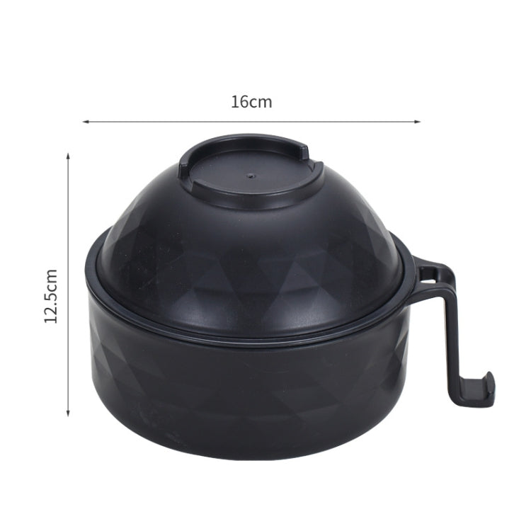 6-in-1 학생 즉석 라면 그릇 대나무 섬유 식당 커틀러리 세트, 베이지, 검정, 분홍, 파랑