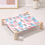 47x52cm 사계절 범용 분리형 세탁 가능 애완동물 침대 애완동물 둥지, 소형 노란 오리, 소형 컬러 삼각형, 소형 나무 회색 바닥, 소형 흰 고양이 머리, 소형 나무 알파카, 소형 파란 고양이 머리, 소형 분홍 사각형