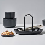Round Handheld Portable Tray Porch Sundries Small Objects Desktop Storage Tray