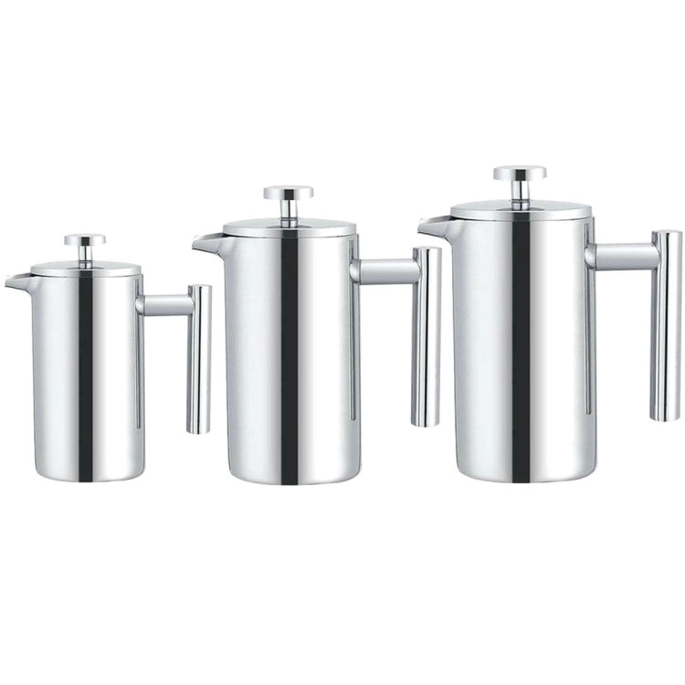 304 스테인리스 스틸 프렌치 프레셔 커피포트 수제 차 주전자, 350ml, 800ml, 1000ml