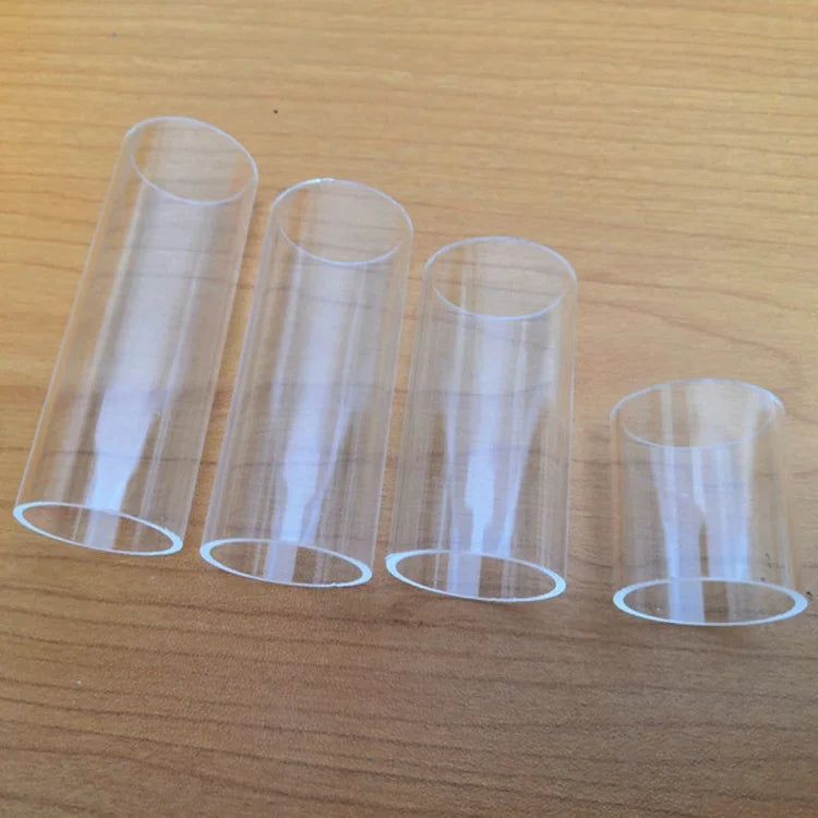 5개 아크릴 기타 슬라이드 튜브 포크 슬라이드 블록, 28mm(투명), 51mm(투명), 60mm(투명), 70mm(투명)