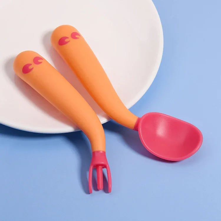 아기 학습용 굽힘 훈련 팔꿈치 비틀기 스푼 포크