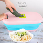 9 in 1 접이식 도마 플라스틱 다기능 가정용 도마 주방 항균 곰팡이 방지 도마 칼 세트