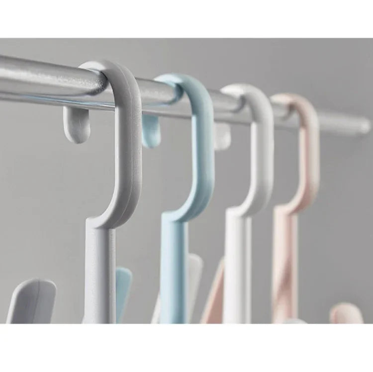 Multifunctional Outdoor Windproof Clothes Rack Balcony Shoe Rack Random Color