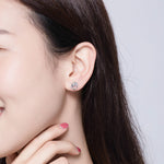 은 스터드 귀걸이 은 귀걸이 컬러 지르콘 은 스터드 귀걸이, SCE611