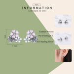 데이지 꽃 스털링 실버 귀걸이 세련된 여성 귀걸이, SCE400
