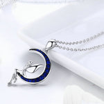 Dark Night Fairy S925 Sterling Silver Necklace With White Gold Plated and Zircon, SCN244
