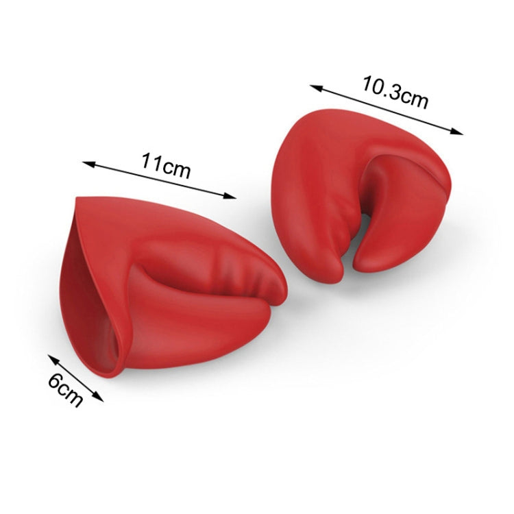 한 쌍 바닷가재 집게 내열 장갑 주방 고온 저항 실리콘 화상 방지 손 집게, 절연 장갑