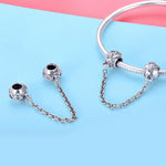 S925 스털링 실버 작은 귀여운 개성 만능 안전 체인