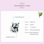 S925 스털링 실버 작은 여우 비즈 DIY 팔찌 액세서리 참 루스 비즈