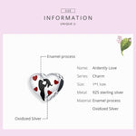 S925 스털링 실버 하트 모양 열정적인 사랑 펜던트 DIY 팔찌 액세서리, SCC1508