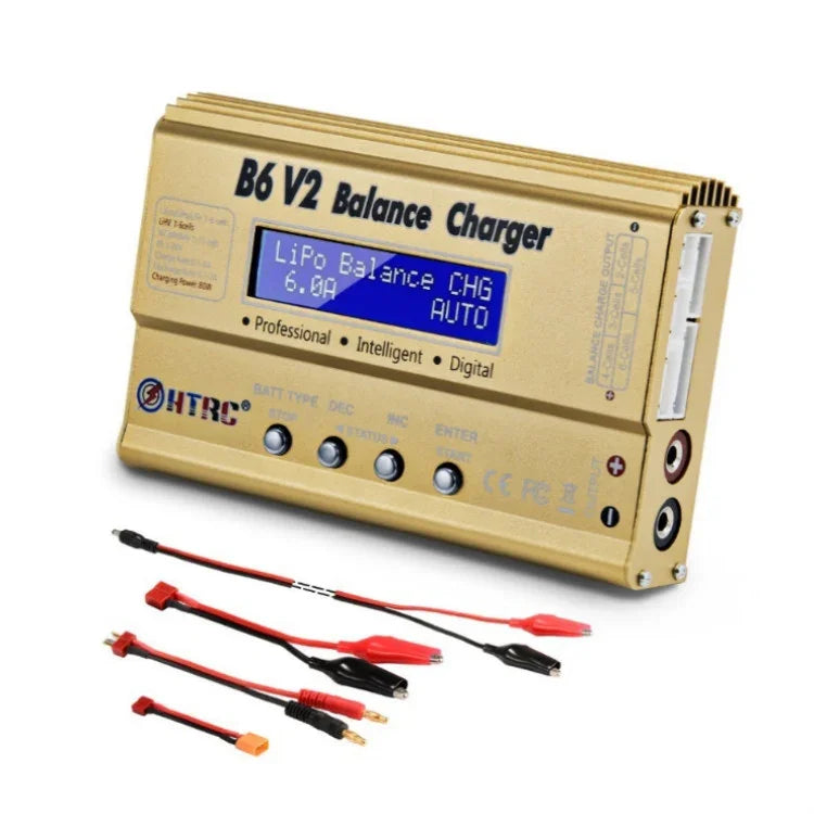 HTRC B6 V2 모델 비행기 충전기 스마트 밸런스 충전기, US 플러그, EU 플러그, UK 플러그, AU 플러그
