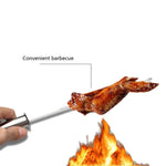 손잡이 포함 5개 바비큐 핀 BBQ 스테인리스 스틸 그릴 꼬치 내열 손잡이 포함 그릴 핀