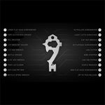 20종 1 다기능 EDC 도구 키링 병따개 드라이버 다목적 야외 미니 도구, 키링 병따개
