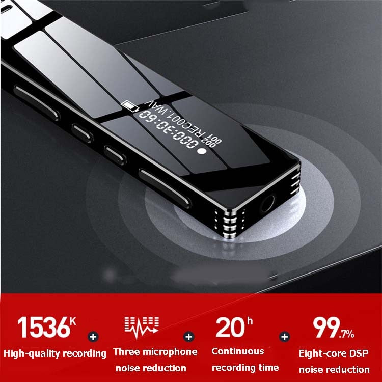 MROBO A10 전문 음성 녹음기 HD 노이즈 감소 학생용 MP3 컬러 스크린 플레이어, 8GB, 16GB