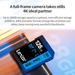 Lexar SD-800X Pro High Speed SD Card SLR Camera Memory Card, 32GB, 64GB