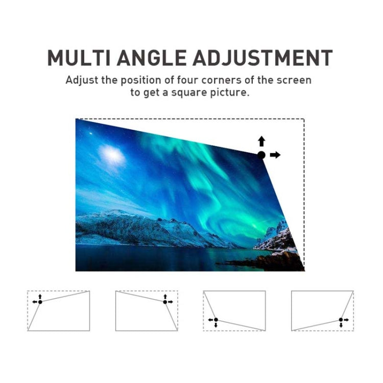 P11 854x480 DLP 미니 스마트 프로젝터 적외선 리모컨 포함, 안드로이드 9.0, 2GB+16GB, 2.4G/5G WiFi 지원, 블루투스, TF 카드