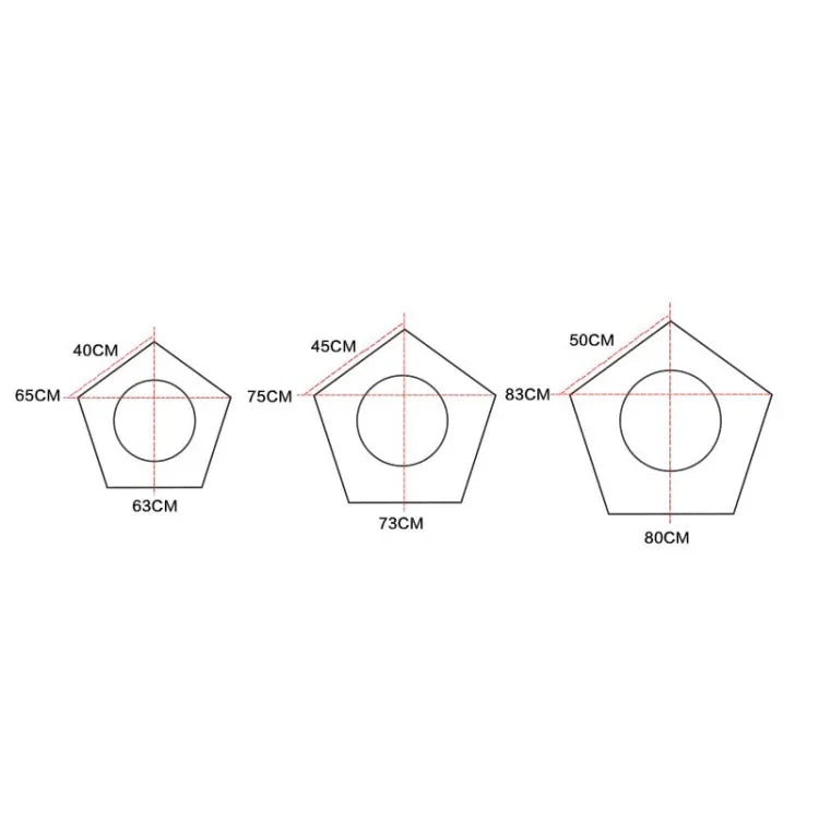 애완동물 텐트 침구 매트 강아지 침대, 소형 40cm, 중형 45cm, 대형 50cm