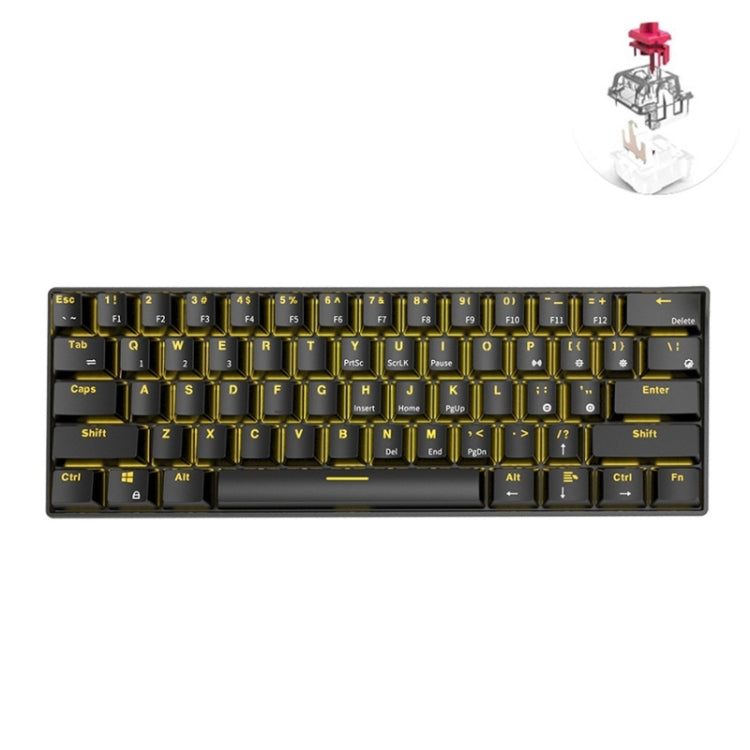 RK61 61키 블루투스 / 무선 듀얼 모드 태블릿 모바일 게이밍 기계식 키보드, 케이블 길이: 1.5m, 티 축, 그린 축, 레드 축