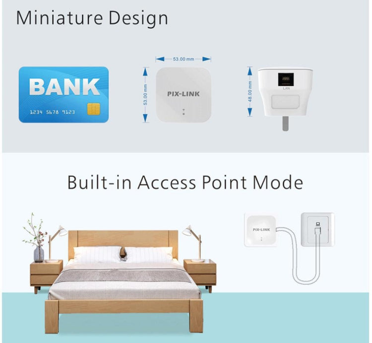 PIXLINK WR12 300Mbps WIFI 신호 증폭 강화 리피터, EU 플러그, UK 플러그, US 플러그, AU 플러그