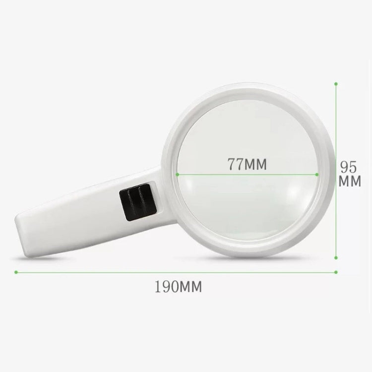 LED 조명 핸드헬드 고화질 렌즈 독서 및 유지보수 확대경 노인용, 95mm 10배, 110mm 30배 이중 렌즈