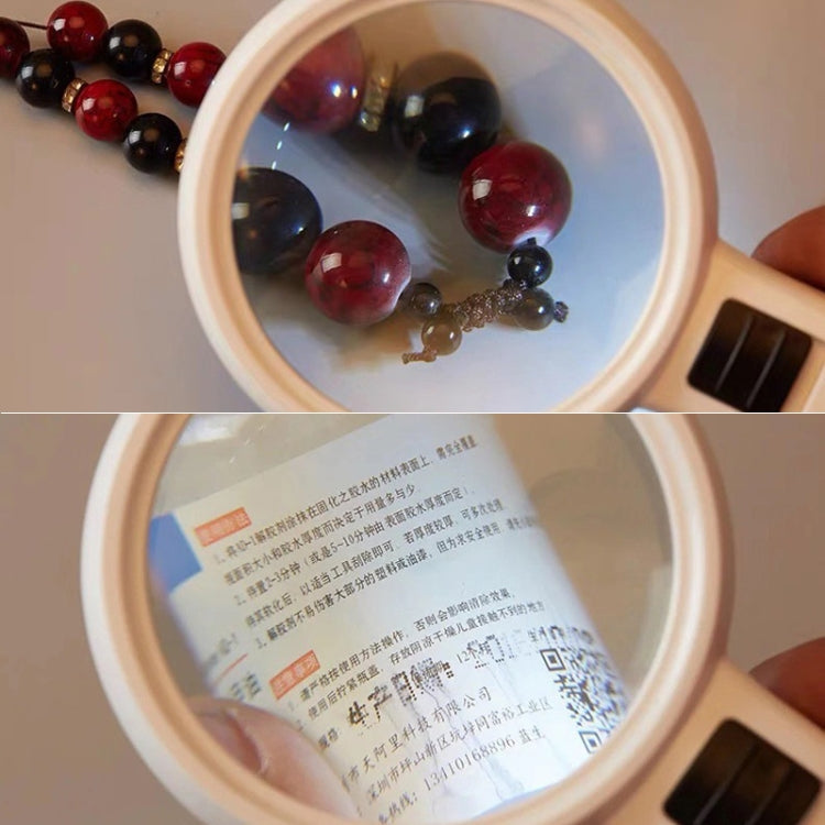 LED 조명 핸드헬드 고화질 렌즈 독서 및 유지보수 확대경 노인용, 95mm 10배, 110mm 30배 이중 렌즈