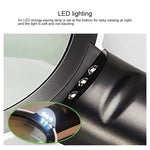 LED 조명 핸드헬드 고화질 렌즈 독서 및 유지보수 확대경 노인용, 95mm 10배, 110mm 30배 이중 렌즈