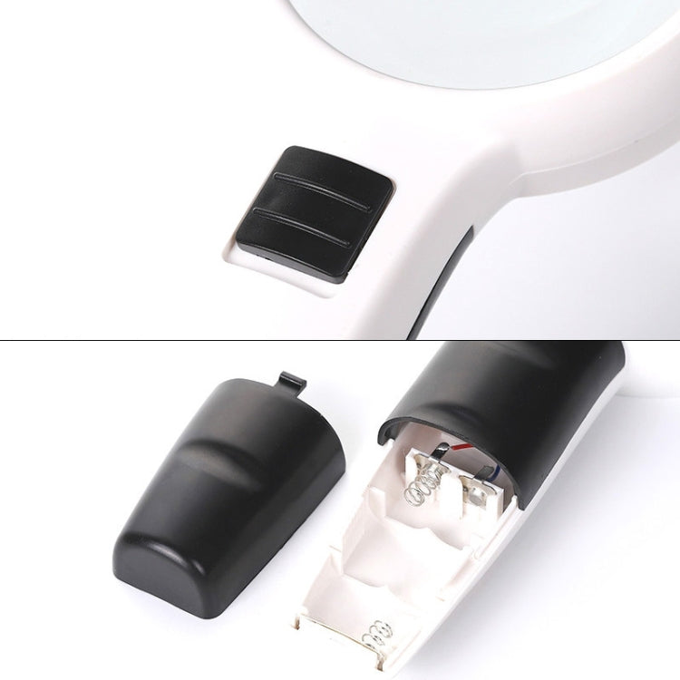 LED 조명 핸드헬드 고화질 렌즈 독서 및 유지보수 확대경 노인용, 95mm 10배, 110mm 30배 이중 렌즈