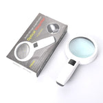 LED 조명 핸드헬드 고화질 렌즈 독서 및 유지보수 확대경 노인용, 95mm 10배, 110mm 30배 이중 렌즈