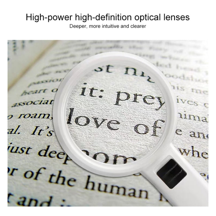 LED 조명 핸드헬드 고화질 렌즈 독서 및 유지보수 확대경 노인용, 95mm 10배, 110mm 30배 이중 렌즈