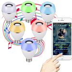 E27 LED 음악 전구 스마트 컬러 리모컨 기상등, 앱 다중 연결 음악 조명, 앱+리모컨 제어