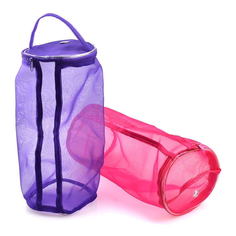 메쉬 가방 DIY 손뜨개 도구 실 보관 니팅 가방 오거나이저 속이 빈 실 가방, 큰 장미 빨강, 큰 보라, 작은 장미 빨강, 작은 보라, 작은 베이지, 작은 분홍