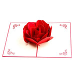 3D 팝업 장미 감사 인사 엽서 꽃 수제 빈티지 종이 생일 축하 러브 기프트 카드, 사이즈: 13x16cm, 수제 빈 엽서