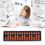 Plastic Abacus 15 Digits Arithmetic Tool Math Learn Aid Caculating Toys Gifts for Kids, 15 Digits Arithmetic Tool Math Abacus